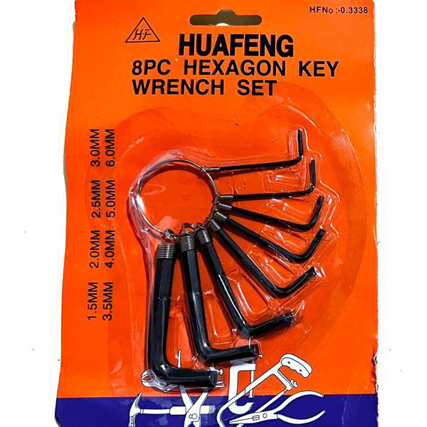 8-piece allen wrench tool set ست ابزار آچار آلن 8 تایی